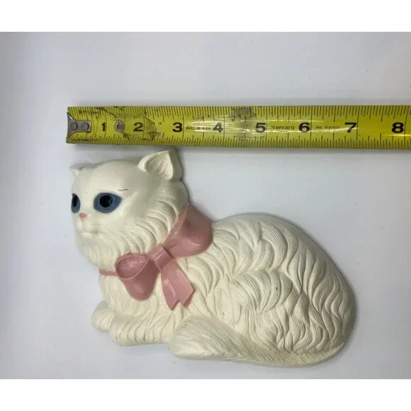 VTG Plastic Burwood White Persian‎ Cats Hanging Wall Decor Set of 2 - Kitty Cats - Picture 8 of 9